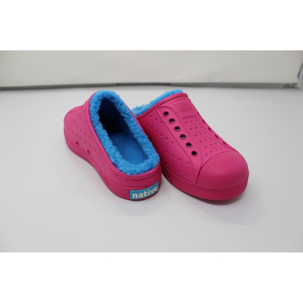 Native Jefferson Cozy Kids Radberry Pink Sky Blue Slip On Shoes C12 15113400